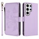 thumbnail image 2 of Funda Cartera Mariposa para [Samsung Galaxy S24 Ultra] con Soporte y Cremallera Morado claro, 2 of 6