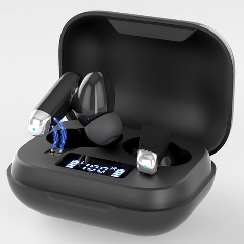 Audífonos Inalámbricos Bluetooth Kbod C8 Con Estuche Negro