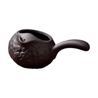 Magideal - Tetera De Cerámica, Infusor De Té, Tetera De Hojas De Té Florecientes Y Sueltas, Tetera Con Mango Lateral Para Senderismo, Picnic, Restaurante , Negro Con Palabra