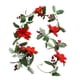 thumbnail image 4 of Guirnalda navideña con luces, 20 LED, 6,56 pies, guirnalda iluminada de frutos rojos, guirnalda de flores navideñas para chimenea, Acción de Gracias Hojas verdes, 4 of 5