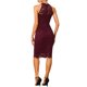 thumbnail image 3 of INSPIRE CHIC Vestido Elegante de Encaje para Mujer Cuello Halter Sin Mangas Bodycon Cóctel Tubo Midi Burdeos S, 3 of 6