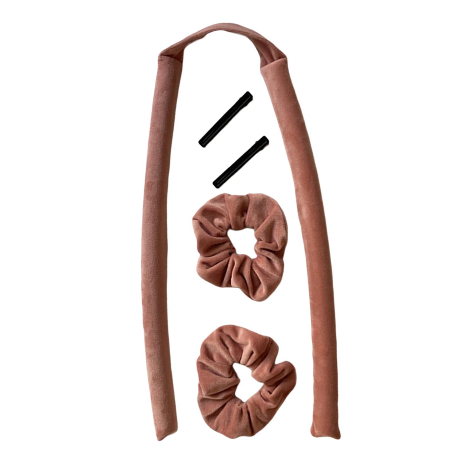 Magideal - Rizador De Cabellero Sin Calor , Rizador De Cabellero Con Diadema, Rodillos Para El Cabellero, Herramientas De Clip, Perezoso, Sin Rizos Para Cabello Seco , Rosa