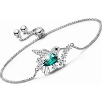Genérico - Pulsera Colibrí Plata 925 Con Turquesa