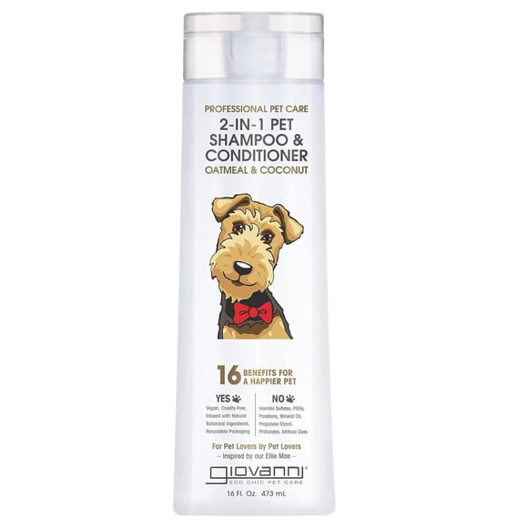 Champú y acondicionador para mascotas GIOVANNI Professional 2 en 1 480 ml