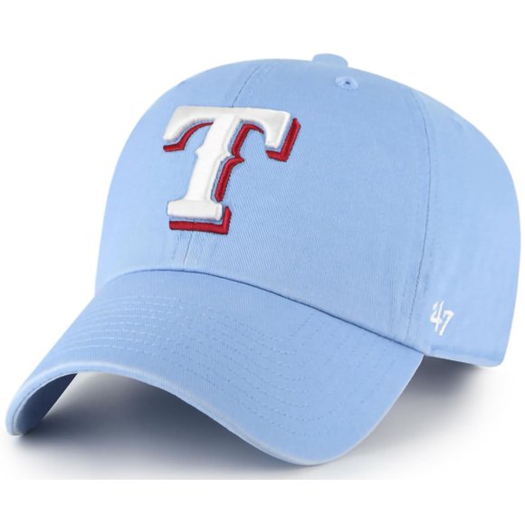 Gorra MLB 47 Brand Texas Rangers azul Columbia, talla única y ajustable