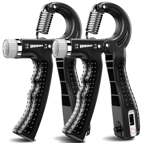 Fortalecedor de empuñadura KDG, resistencia ajustable de 4,5 a 59 kg, paquete de 2