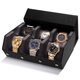 thumbnail image 1 of Funda de reloj QWATCHBANDS de piel de napa para hombre con soporte para 6 relojes, 1 of 6