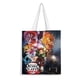 thumbnail image 1 of Mugen Train Bolso de tela con estampado de lienzo para mujer, bolsa de compras reutilizable y estética, con cremallera interior, regalo para mujer,40*45cm., 1 of 6