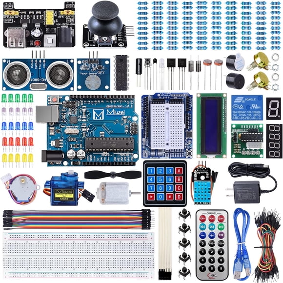 Kit Starter Miuzei Para Arduino Con Micraafono Y Fuente 9v