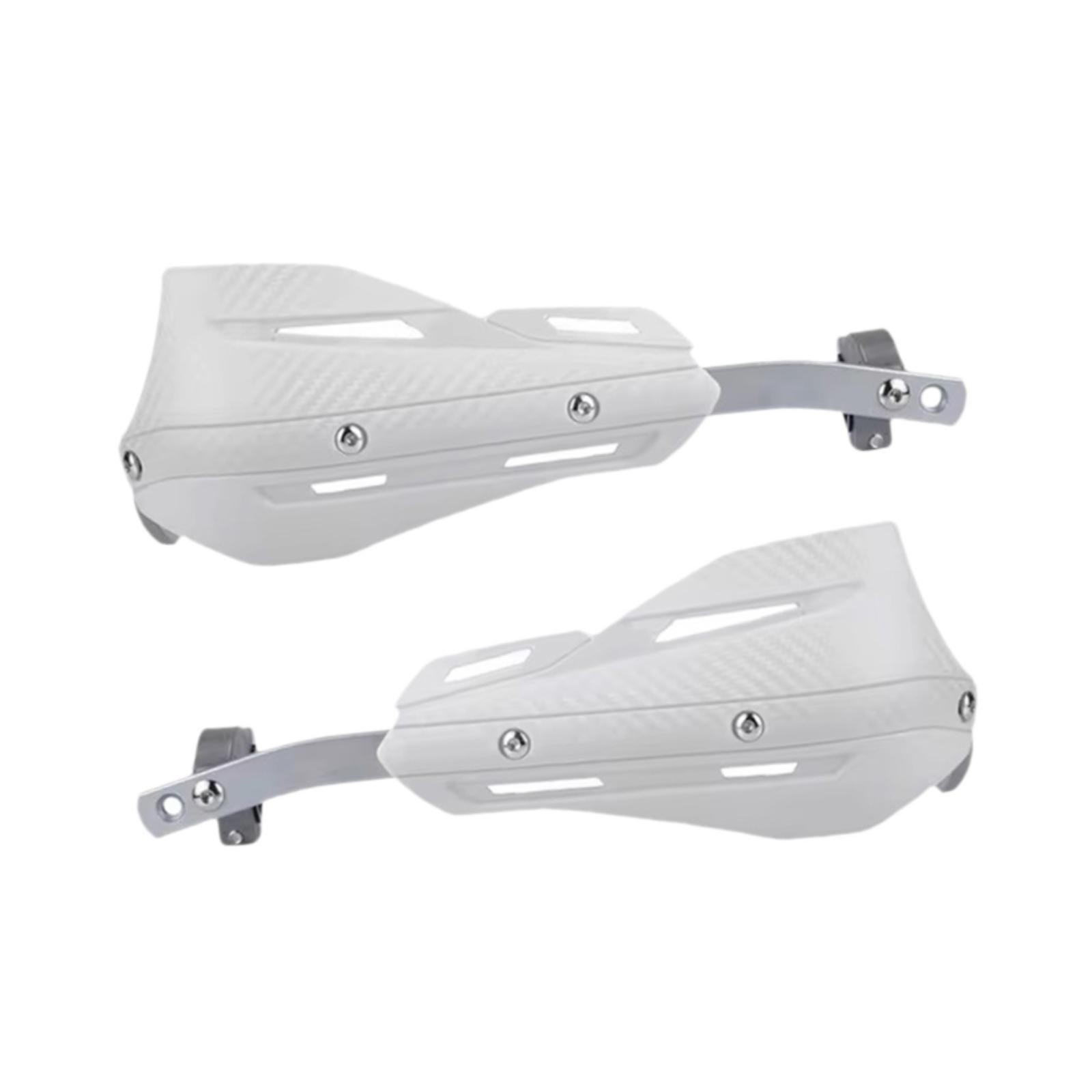 Magideal - 2 Protectores De Manos De Aleación De Aluminio Para Motocicletas Todoterreno, Equipo Universal Multiusos Para Quads, Scooters Y Vehículos Todo Terreno Blanco