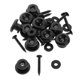 thumbnail image 2 of BOTONES DE CORREA DE GUITARRA CON TORNILLOS INOXIDABLES Y ARANDELAS DE GOMA Negro, 2 of 5
