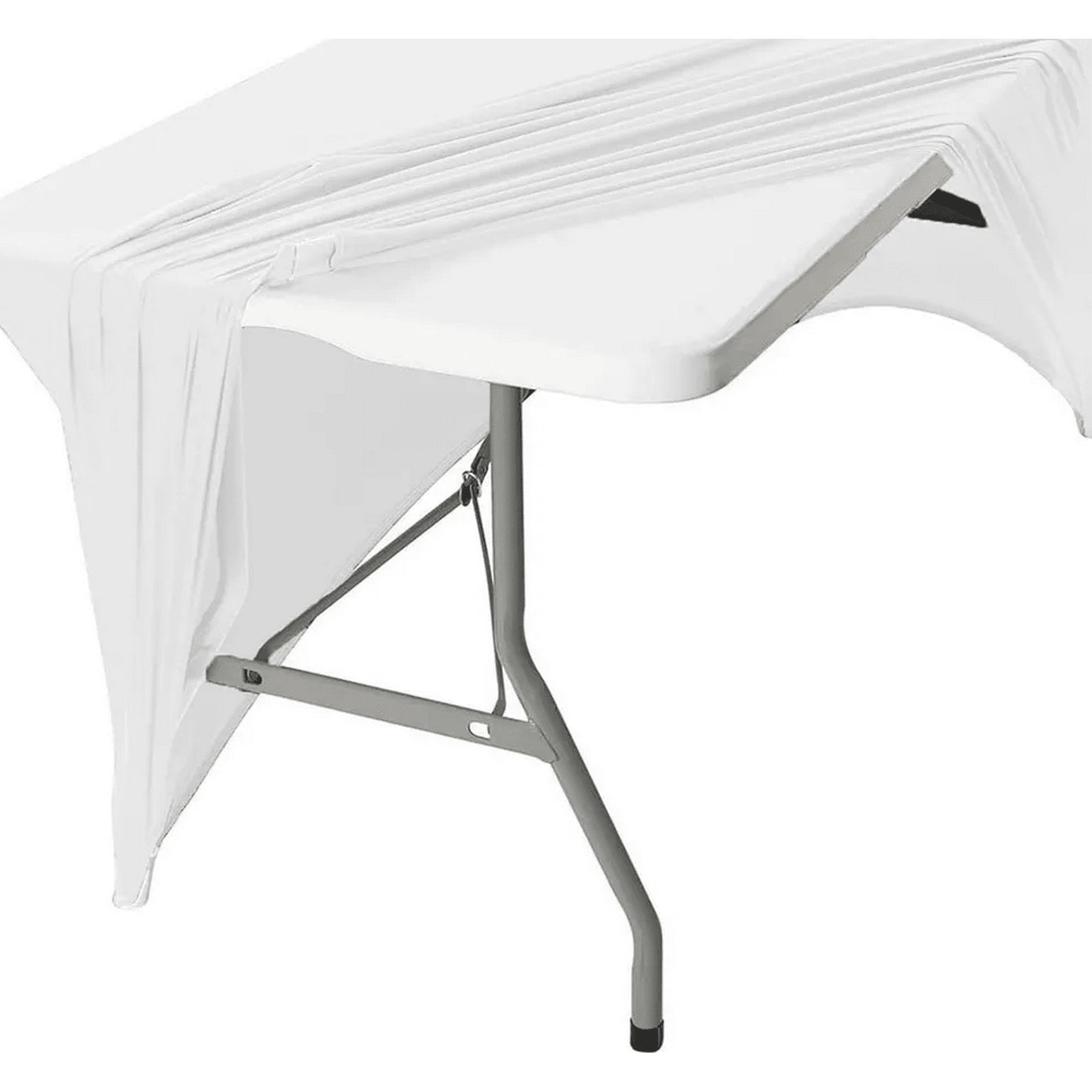 Genérico - Funda Mantel Spandex 180x75x75 Evento Blanco Liso