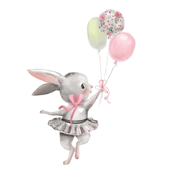 Bunny Ballet Rabbit Pegatinas De Pared Para Habitación De Niños Nursery Wall Decal Wallpaper