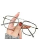 thumbnail image 1 of Gafas de doble haz de luz azul, gafas para computadora con bloqueo UV, lentes transparentes, gafas de metal., 1 of 5