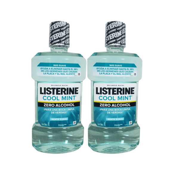 Pack 2 Enjuague Bucal Listerine 1l Cool Mint Protección Oral
