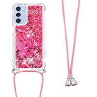 Funda Foxdock Para Samsung Galaxy A16 Con Cuerda Ajustable, Brillo Líquido, Protección Antigolpes Y Lente – Ideal Para Regalo