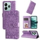 thumbnail image 4 of Funda tipo cartera FOXDOCK para Xiaomi Redmi Note 14 5G , diseño girasol en relieve, cuero PU, cierre magnético, soporte y tarjetero, 4 of 5