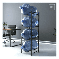 Genérico - Estante Organizador Rack 4 Botellones Bidones Agua 20Lts Negro