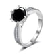thumbnail image 1 of Anillo de Compromiso de Moissanita de 3 Uds para Mujer Corte Redondo Color D VVS1 Anillos de Diamante de Plata Esterlina 925 Moissanita Aniversario Promesa Anillos de Boda para Mujer con Certificado, 1 of 9