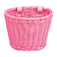 Magideal - Cesta De Bicicleta Para Niños Decoración Frontal Cesta De Bicicleta Para Niños Cesta De Manillar Tejida A Mano De Ratán Artificial Para Niñas Niños Ca Largo 25Cmx18Cmx19Cm