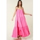 thumbnail image 1 of Saronite Vestido Largo Casual de Verano con Tirantes Ajustables y Bolsillos Laterales, Color Rosa (para Mujer), 1 of 2
