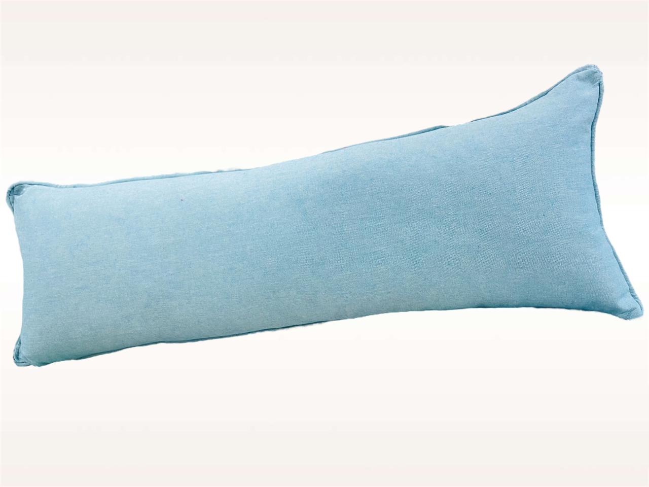 Todo Hogar Santiago De Chile - Cojín Rectangular King 35X90Cm - Celeste