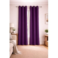 Clems - Cortina 100% Blackout De Tela Engomada 2 Paños Violeta
