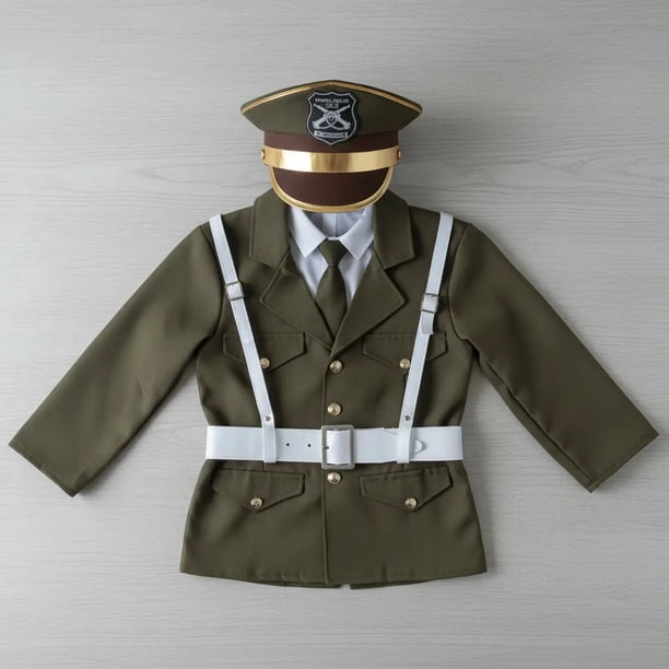 Traje de Carabinero Niño Completo (gorro, Terciado y Corbata)