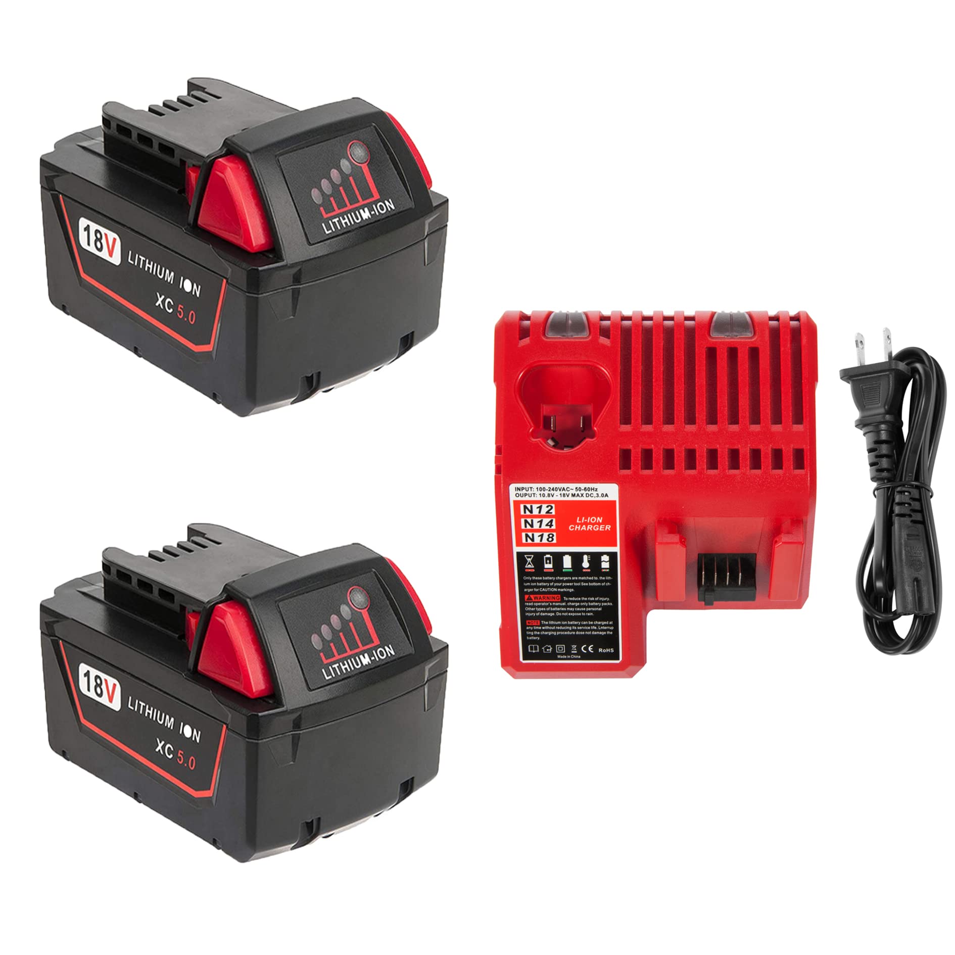 Batería Y Cargador Volt1799 Milwaukee M18 18V 5000Mah