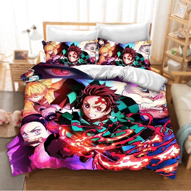 Cartoon Duvet Cover Anime Printed Bedding Set for Adults Children Pillowcase Printed Bedding Home Fashion Boys Girls