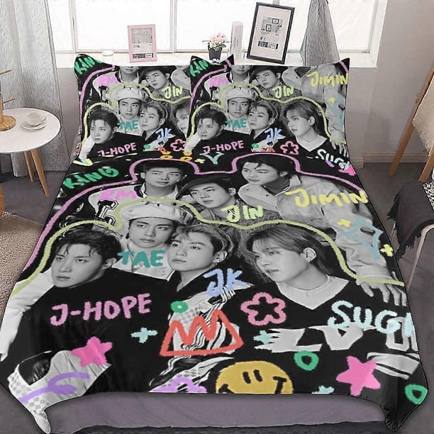 Juego De Ropa De Cama Kpop B Juego De Ropa De Cama Ultrasuave Para Niñas Juego De Funda Nórdica Para La Habitación De Niños Adolescentes Y Niños Con Funda Nórdica Kpop B
