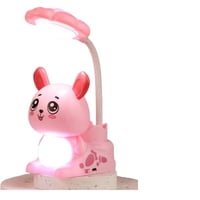 El Edén - Lampara Led, Sacapuntas, Lapicero 3 En 1, Diseño Perro Rosado