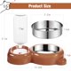thumbnail image 5 of Set de cuencos para comida y agua para mascotas con dispensador de agua, color marrón, 5 of 8