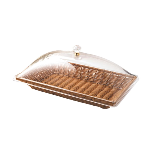 Cesta De Pan Tejida De Imitación De Ratán, Cestas De Frutas Para El Hogar, Verduras, Picnic, 30 Cm X 18 Cm