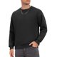 thumbnail image 4 of Sudadera casual de gimnasio de manga larga con cuello redondo y color sólido para hombre 3XL negro, 4 of 6