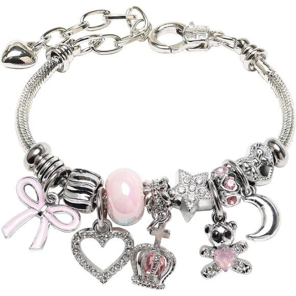 Pulsera DS dijes acero ajustable mariposa cristal