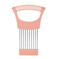 Bothyi - Soporte Para Cebolla Para Rebanar Cortador Manual De Cebolla Para Huevos, Limón, Pepinos, Color Rosa