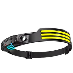 N-Ofertas - Linterna Cintillo 3 Led Frontal Con Sensor Recargable