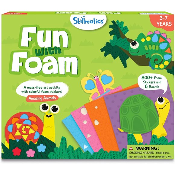 Skillmatics Fun with Foam Sticker Art Animals, Craft Kit, Gift