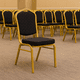 thumbnail image 4 of Silla de Conferencia Negra Apilable con Marco Dorado de Aluminio Liviano, 4 of 6