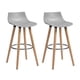thumbnail image 1 of Pack 2 Pisos Bar Con Patas De Madera Y Reposapiés Gris, 1 of 6