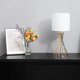 thumbnail image 4 of Lámpara de mesa Popity home con base de metal dorado y pantalla blanca, 4 of 9
