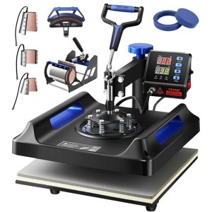 Vevor - Prensa Térmica 8 En 1 De 38 X 38 Cm, Con Giro De 360°, Para Camisetas