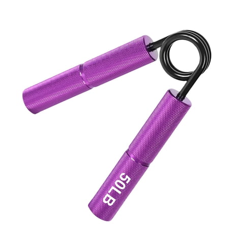 Magideal - Fortalecedor De Agarre De Mano, Ejercitador De Antebrazo, Ejercitador De Mano Para Hombres Y Mujeres, Estirador De Dedos, Ejercitador De Agarre Manual Violeta 50Lb