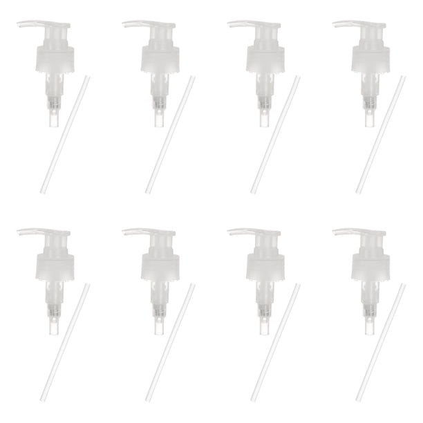 8 Piezas de Cabezas de Bomba de Dispensador de Jabón, Bombas de Repuesto para Dispensadores de Jabón, Interruptor de Bomba para Tamaño de Cuello Estándar 24/415, Transparente