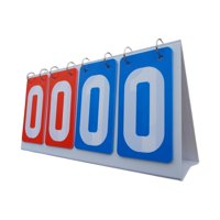 Magideal - Tablero De Puntuación Con Tapa De 4 Dígitos, Marcador De Puntuación, Juego De Competición, Marcador De Mesa Para Pelota De Tenis, Baloncesto, Fútbol, Rojo Azul