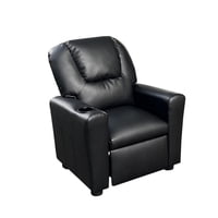 Sillón Reclinable Para Jóvenes Benzara Nik 56 Cm Acolchado Negro