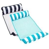 Aqua Leisure - Hamaca Pool Float Aqua Monterey, Paquete De 2, Azul Claro/Azul Marino