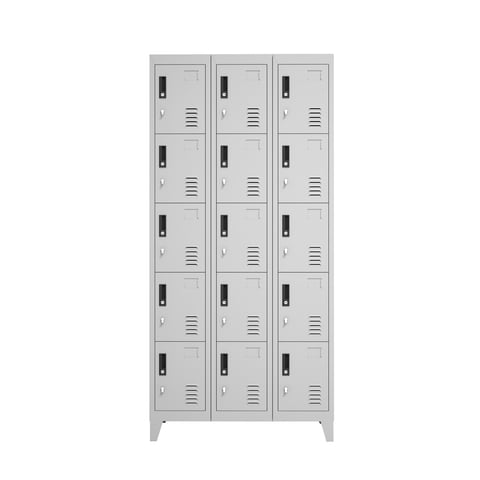 Recilock - Lockers Metálicos: 3 Cuerpos Y 15 Puertas