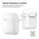 thumbnail image 5 of Funda de silicona ATUAT para AirPods 1ª y 2ª generación con llavero – Blanco, 5 of 7